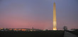washington monument by night on the national mall, panorama