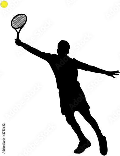 tennis player silhouettes Stock Illustration | Adobe Stock