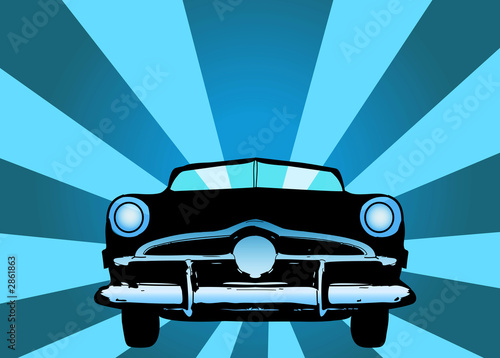 Naklejka ścienna oldtimer car vector illustration