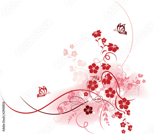 Foto-Plissee - floral background (von japonka)