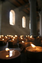 candles in the church