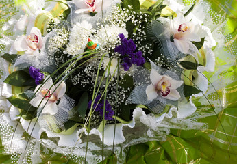 wedding ceremony bride's flowers