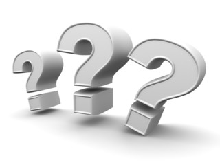 Poster -  three signs on a question