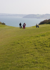 Wall Mural - joueurs de golf sur parcours