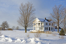 House In Snow