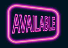 Available Neon Sign