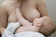 breast feeding of the newborn baby