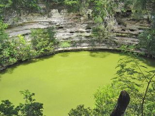 green caldeira, chichen itza, mexico