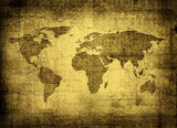 Fototapeta Mapy - grunge map of the world