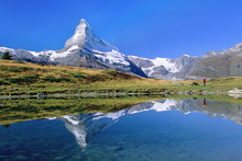 Hiker Beneath Matterhorn