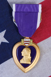 Fototapeta  - american purple heart medal vertical image