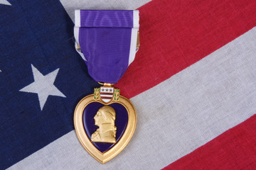 Wall Mural - american purple heart medal