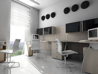 Wall Mural - modern office in verde