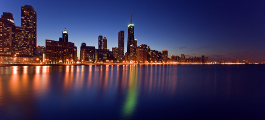 Fototapete - downtown chicago panorama