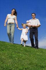 Wall Mural - happy smiling family