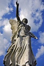 Angelic Victory Statue On The Sky Background