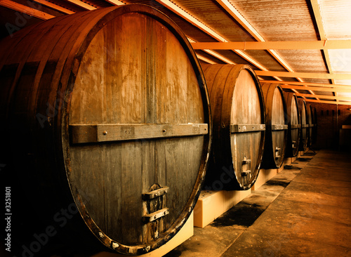 Obraz w ramie winery barrels