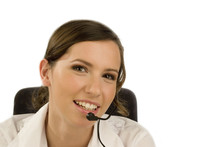 Young Woman In Call-center