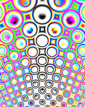 Colorful Circles Section Of A Fractal Image Blur B