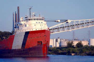 coal ship close-up