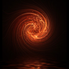 Wall Mural - fire spiral