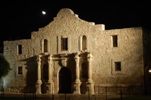 The Alamo Mission At Night In San Antonio Texas