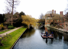 Boat On The Cam River In Cambridge