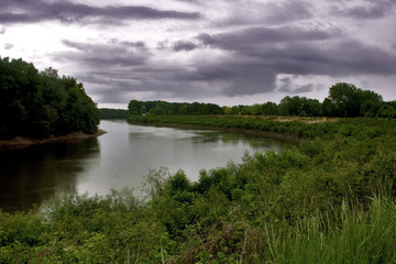 Naklejka na meble storm over the river