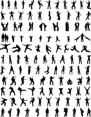 Sticker - 123 of people silhouettes