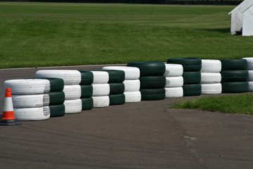 Poster - race track tyre wall