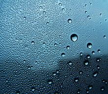 Blue Glass With Drops