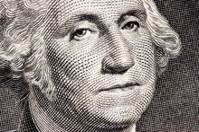 George Washington Close Up From One Dollar Bill