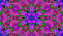 The Blue, Green And Pink Kaleidoscope