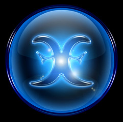 pisces zodiac button icon