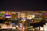 Fototapeta Las - Las Vegas, Nevada, at night in USA
