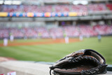 Fototapeta Pomosty - Baseball glove  background