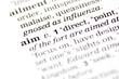 © Vally - The word aim written in a thesaurus
