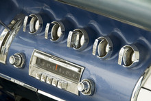 Close Up Detail Of A Classic Car At A Car Show