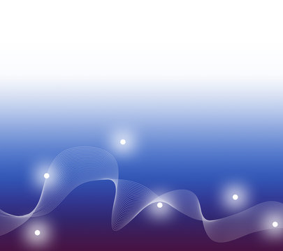white mesh ribbon glow on blue