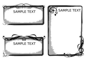 Canvas Print - decorative frame vector set