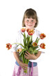 © Ivonne Wierink - A cute little girl with a flower-gift for you!