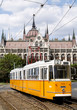 Tram #2 passing Budapest Parliament