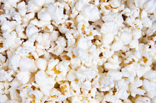 Closeup Of Oil Popped Popcorn (focus In The Center)
