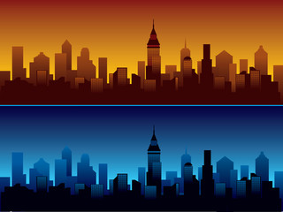 Sticker - Skyline of modern city.