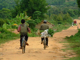 Poster - circulation sur une piste, cambodge