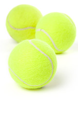 Wall Mural - tennis balls with white background