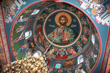 Fresco Of Jesus And Saints In Monastery On Shepherds Field