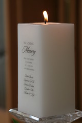 Wall Mural - in memory white candle honor honorary