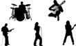 music band silhouettes