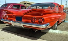 Classic Red American Hotrod Car
